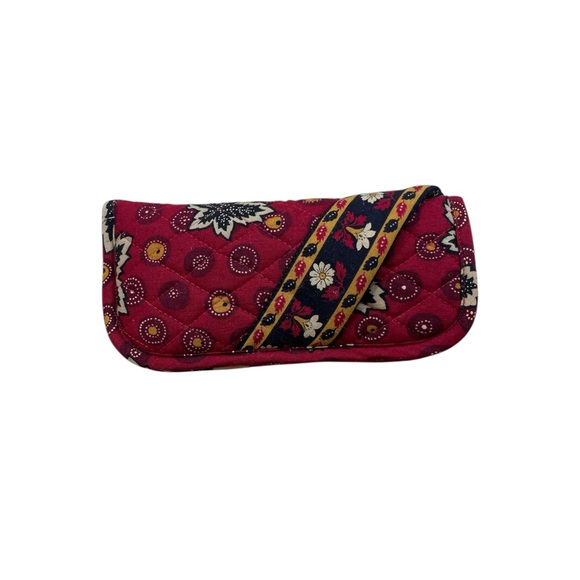 Vera Bradley Quilted Eyeglass Case Burgundy Red Floral Retired Pattern Women’s - Picture 1 of 8